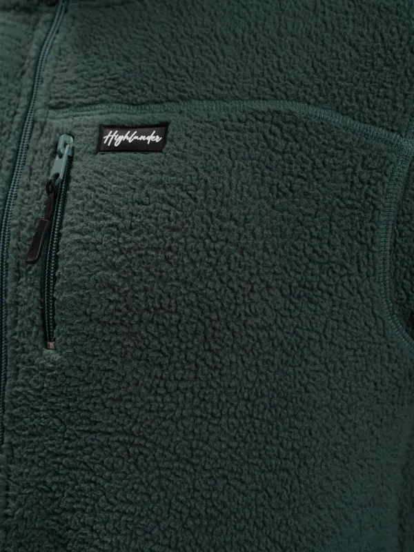  Highlander Men Green Hood Front-Open Sweatshirts