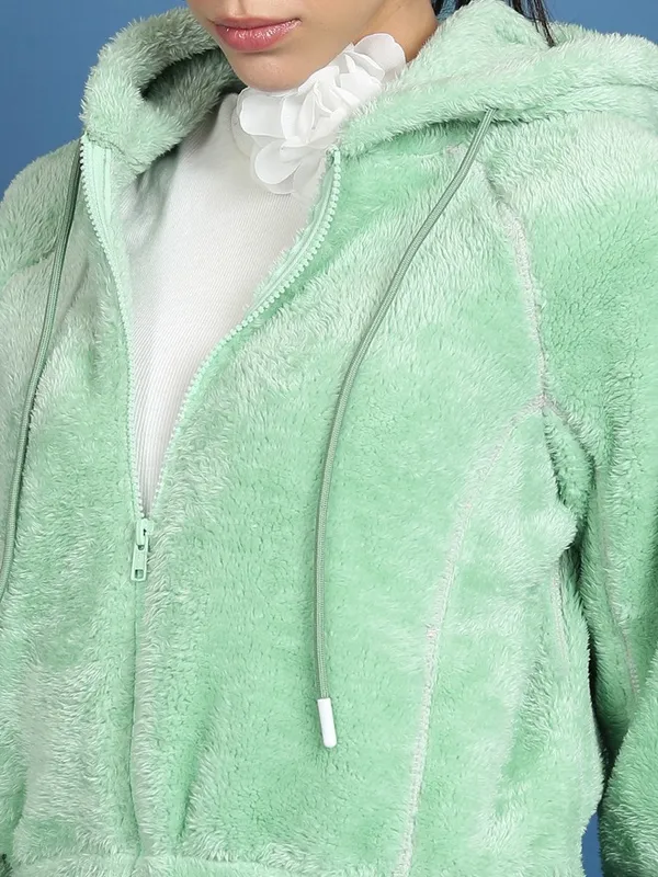  Tokyo Talkies Women Sage Open Front Jacket Jackets