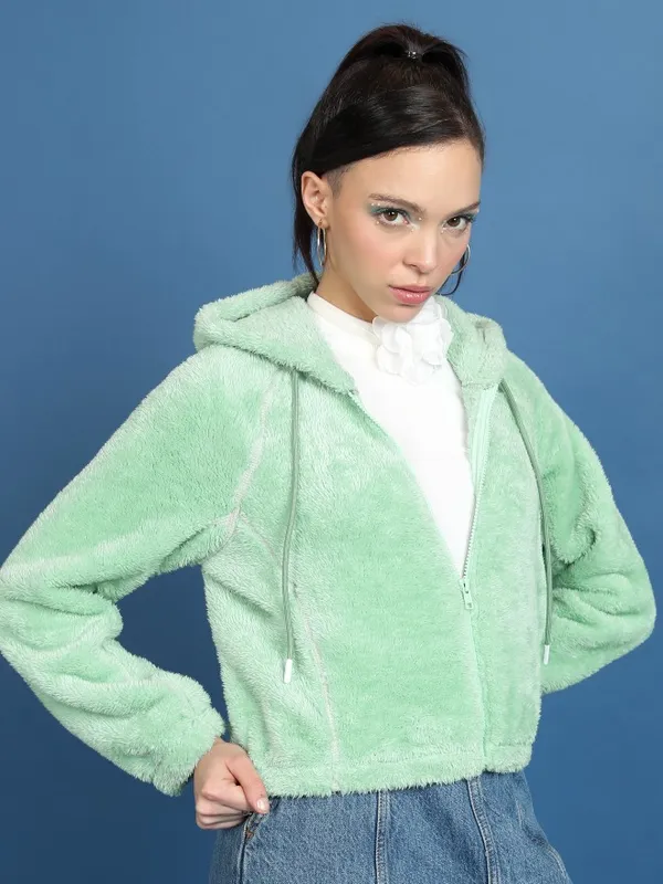  Tokyo Talkies Women Sage Open Front Jacket Jackets