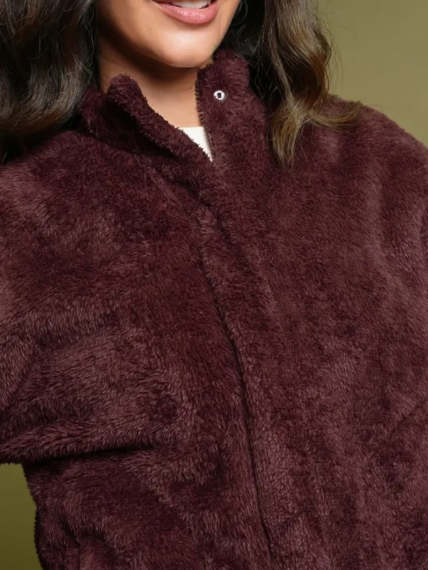  Tokyo Talkies Women Brown Open Front Jacket Jackets