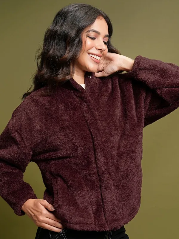  Tokyo Talkies Women Brown Open Front Jacket Jackets