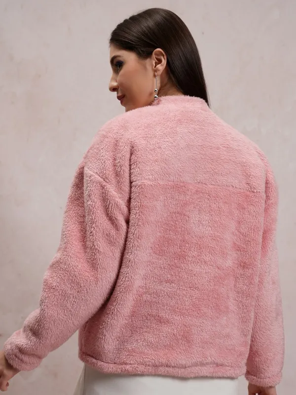  Tokyo Talkies Women Pink Open Front Jacket Jackets