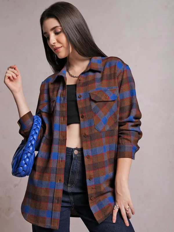 Women Checked Casual Shirt