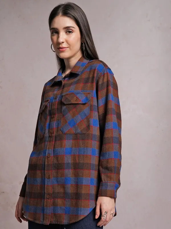 Women Checked Casual Shirt
