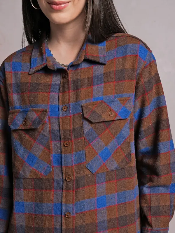 Women Checked Casual Shirt