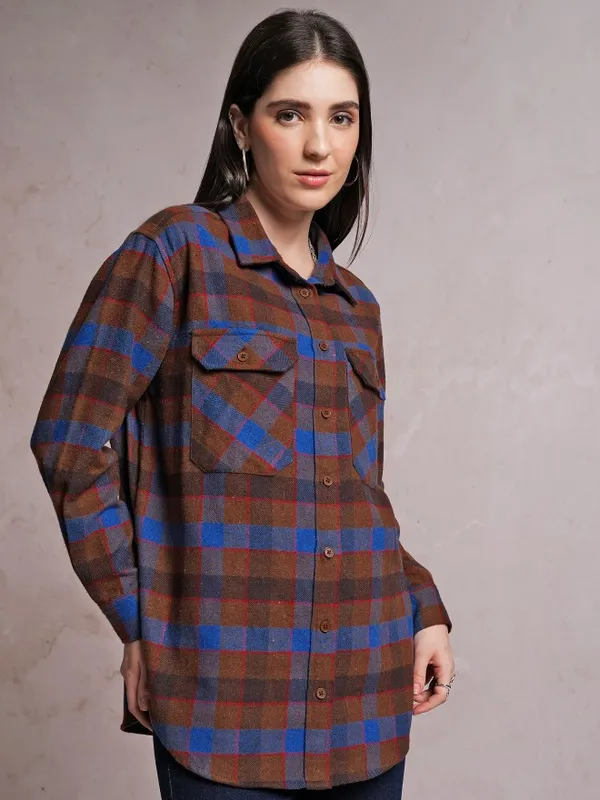 Women Checked Casual Shirt
