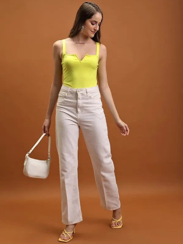 Solid Regular Fit Bodysuit