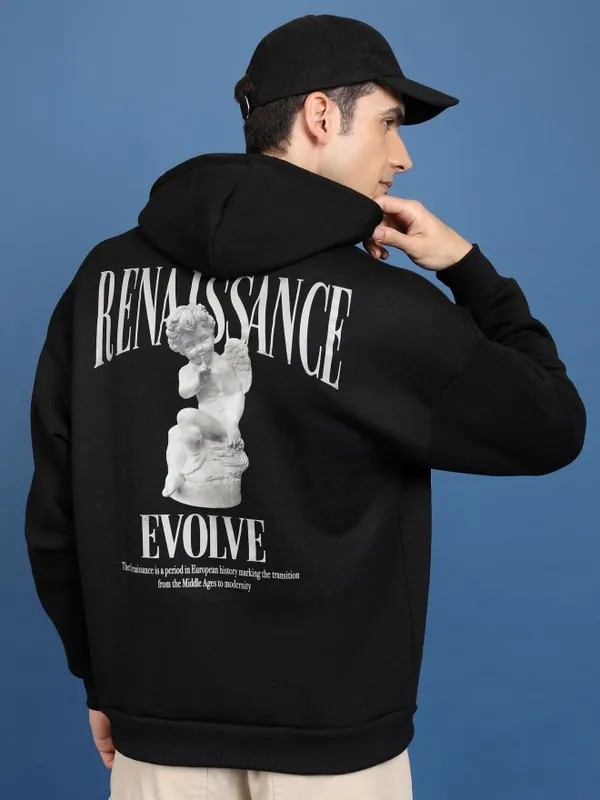  Highlander Men Black Hood Pullover Sweatshirts