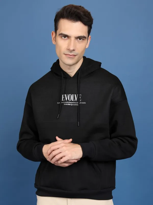  Highlander Men Black Hood Pullover Sweatshirts
