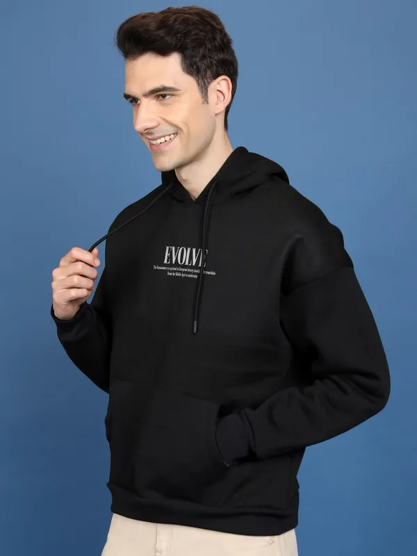  Highlander Men Black Hood Pullover Sweatshirts
