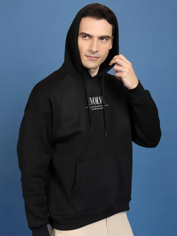  Highlander Men Black Hood Pullover Sweatshirts