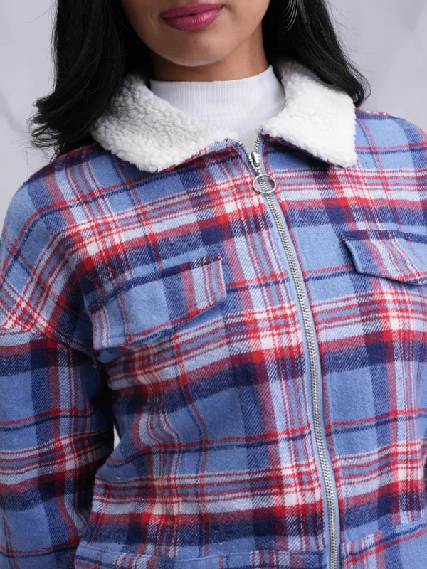 Tokyo Talkies Women Blue Open Front Jacket