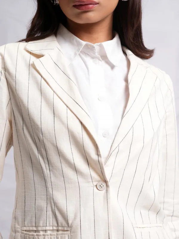  Tokyo Talkies Women Cream Blazers