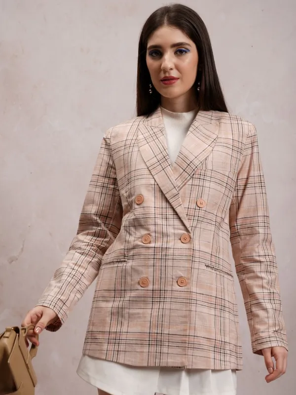  Tokyo Talkies Women Beige Blazers