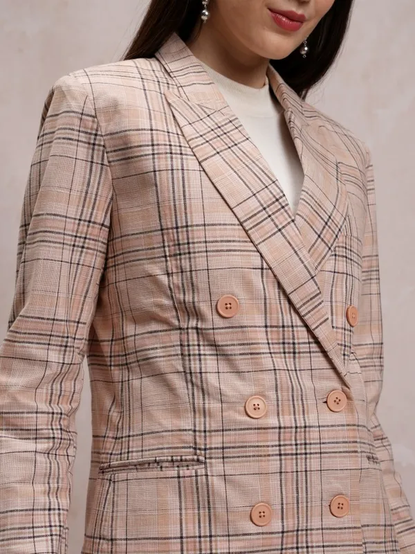  Tokyo Talkies Women Beige Blazers