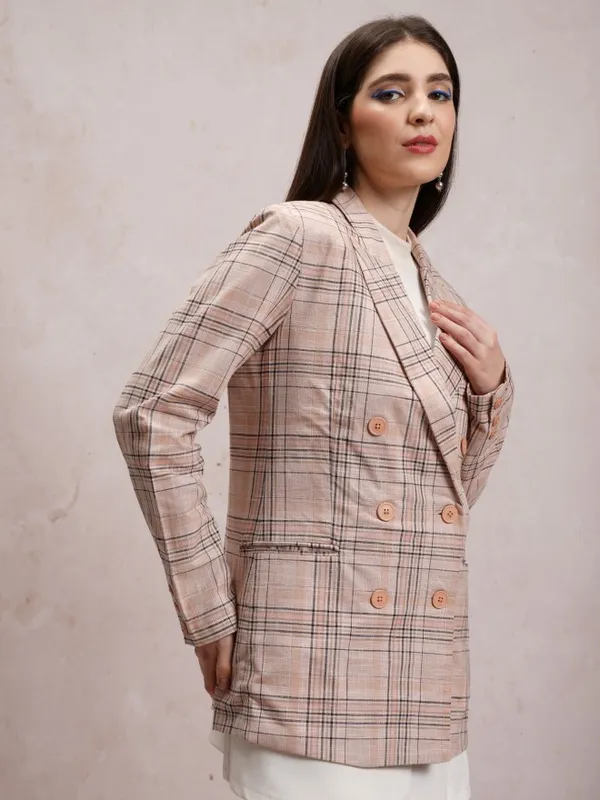  Tokyo Talkies Women Beige Blazers