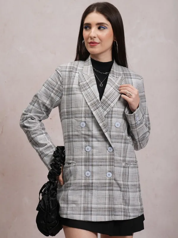 Checked Regular Fit Blazer