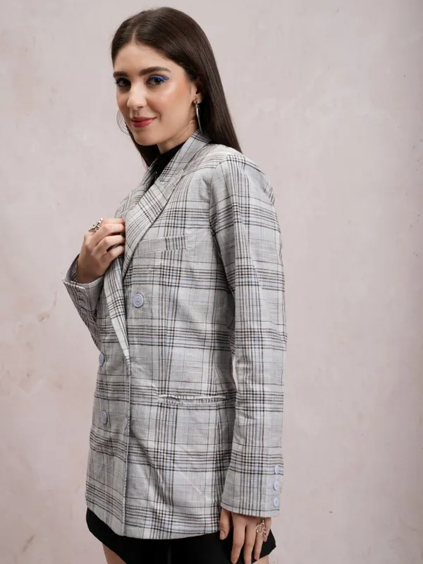 Checked Regular Fit Blazer