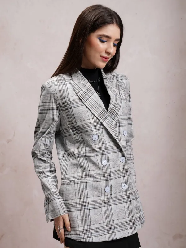 Checked Regular Fit Blazer