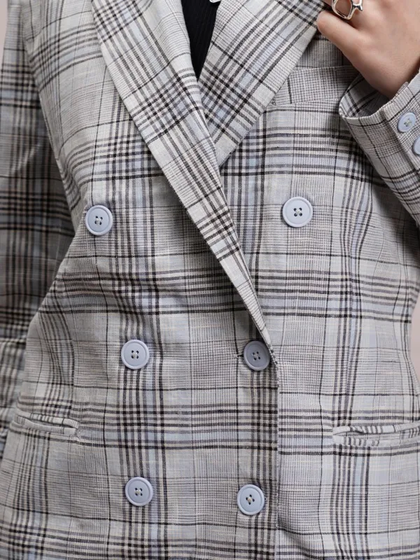 Checked Regular Fit Blazer