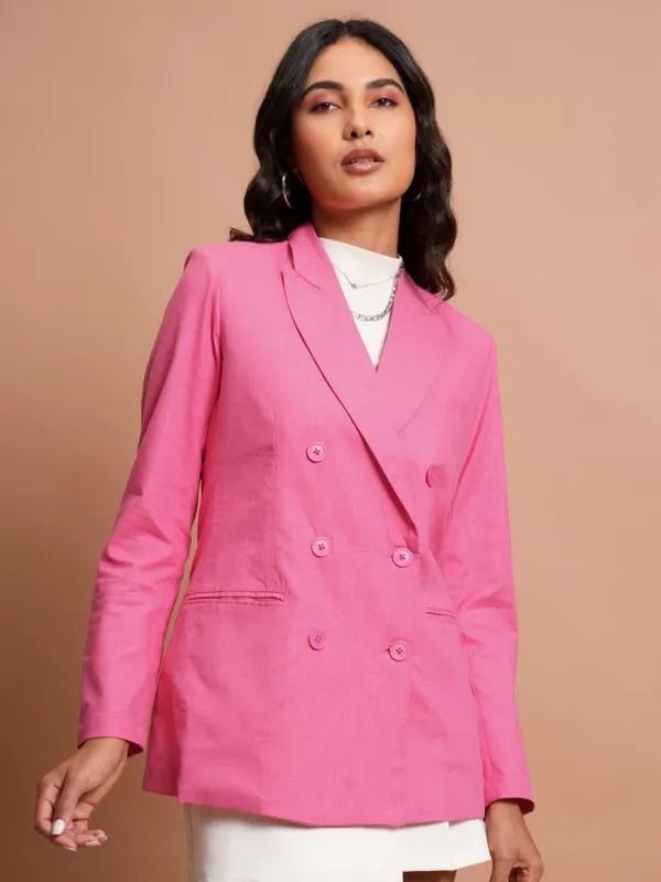  Tokyo Talkies Women Pink Blazers