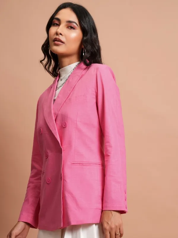  Tokyo Talkies Women Pink Blazers