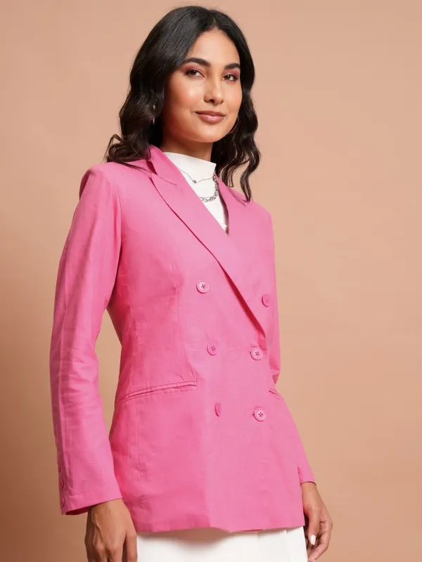  Tokyo Talkies Women Pink Blazers