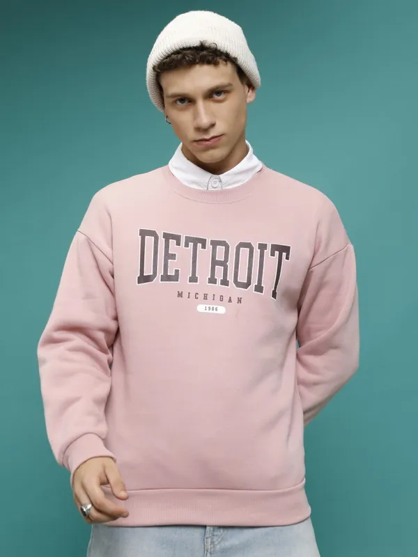  Highlander Men Pink Printed Sweatshirts