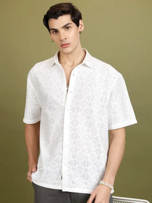 Men Oversized Fit Casual Shirt
