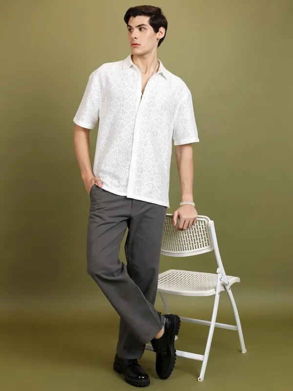 Men Oversized Fit Casual Shirt