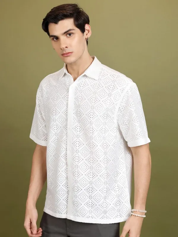 Men Oversized Fit Casual Shirt