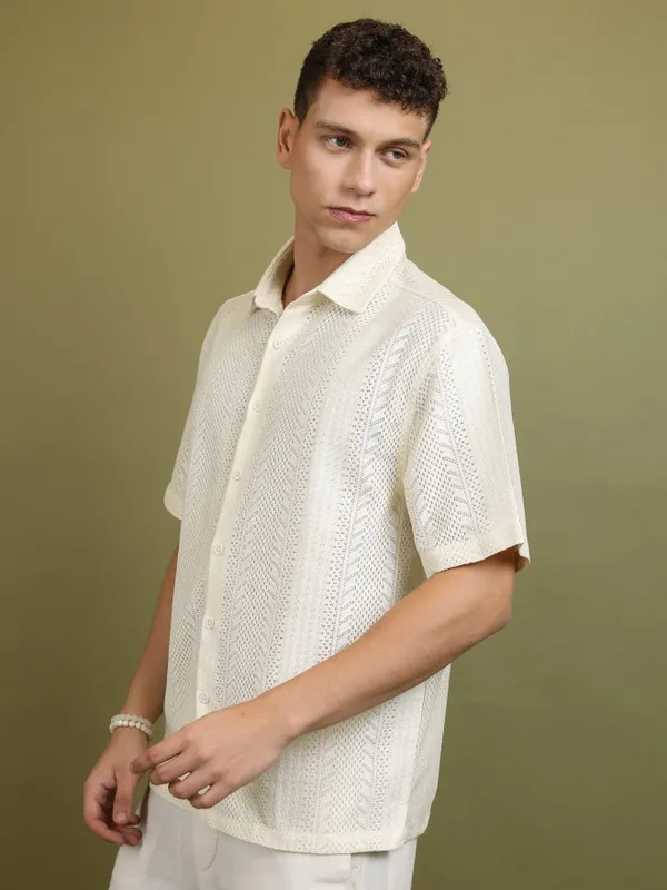 Men Oversized Fit Casual Shirt