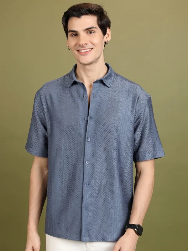 Men Oversized Fit Casual Shirt