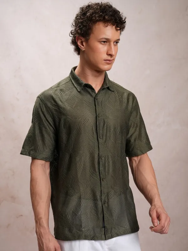 Men Oversized Fit Casual Shirt