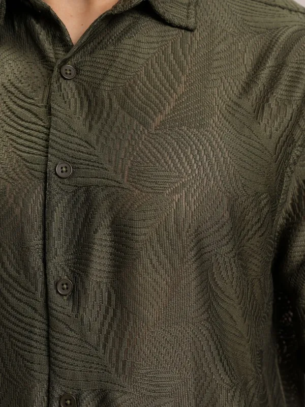 Men Oversized Fit Casual Shirt