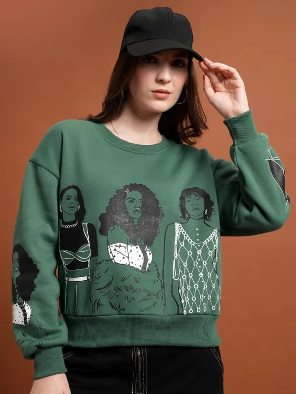 Women Printed Sweatshirt