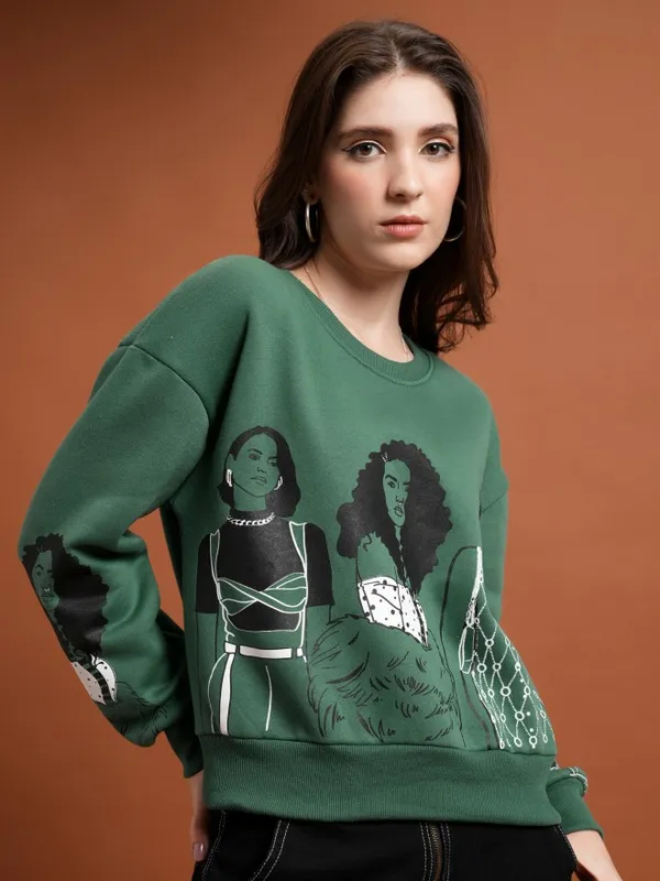 Women Printed Sweatshirt