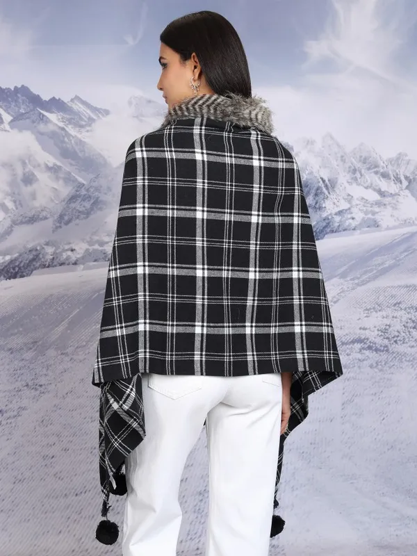 Women Checked Shrug