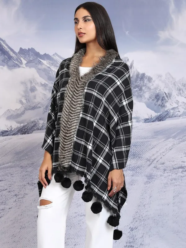 Women Checked Shrug