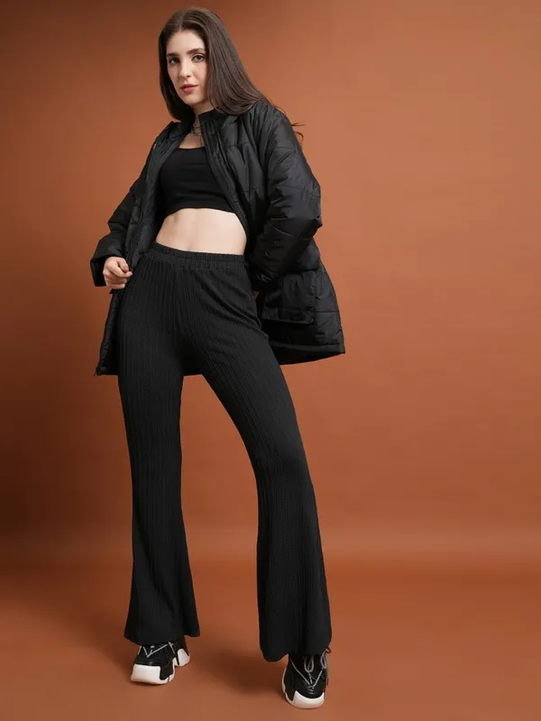 Solid Regular Fit Casual Trouser
