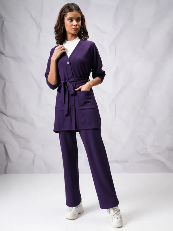 Tokyo Talkies Women Navy Blue Top With Trouser