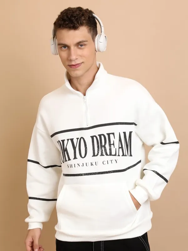  Highlander Men White Printed Sweatshirts