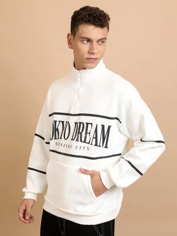 Highlander Men White Printed Sweatshirts