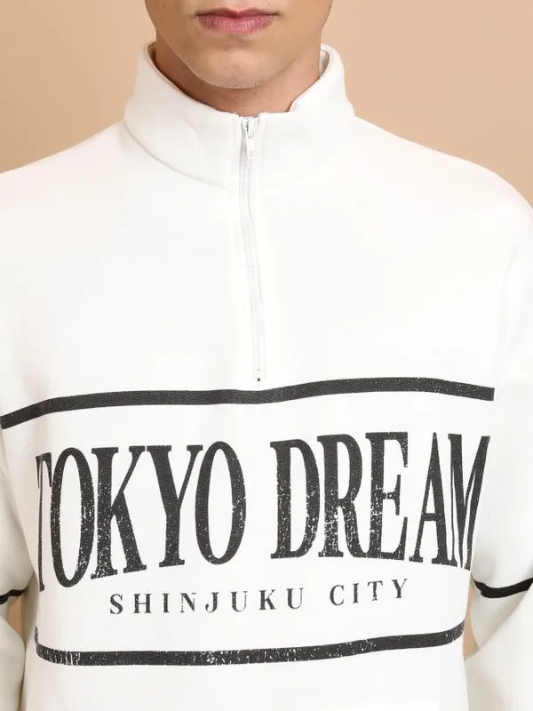  Highlander Men White Printed Sweatshirts