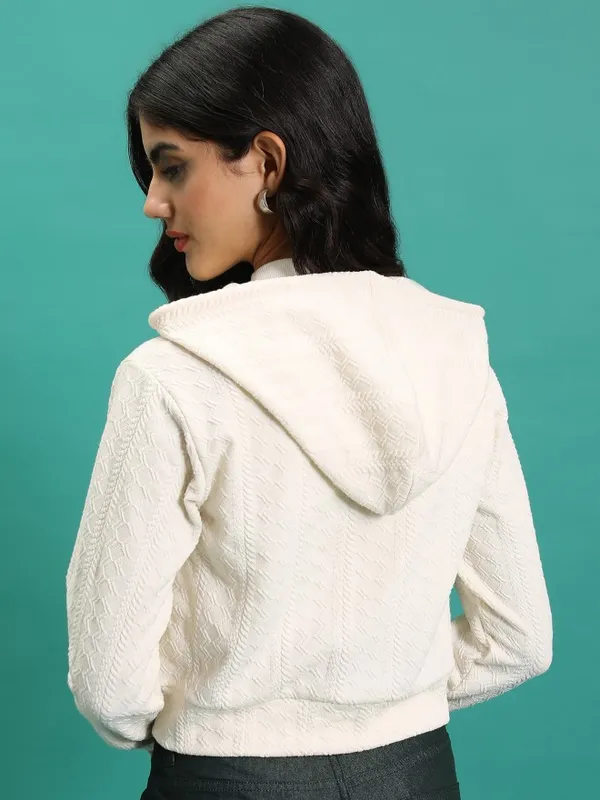 Women Self Design Jacket