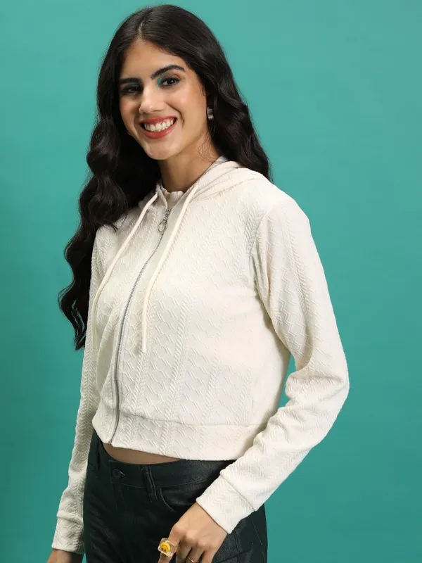 Women Self Design Jacket