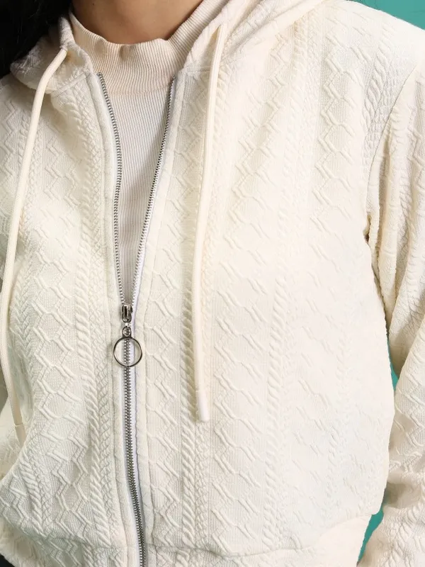 Women Self Design Jacket