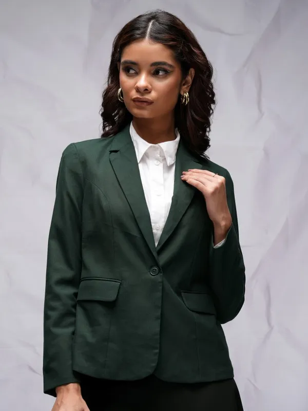  Tokyo Talkies Women Green Blazers