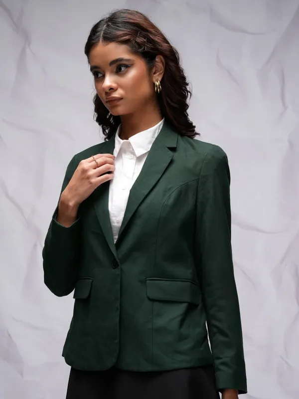  Tokyo Talkies Women Green Blazers