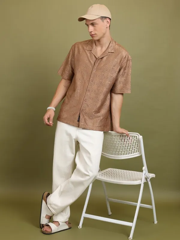 Men Oversized Fit Casual Shirt